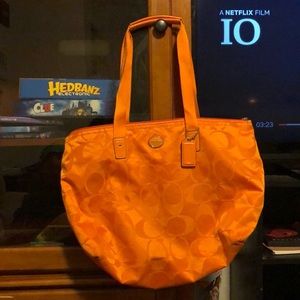 Coach Purse with attachable clutch inside